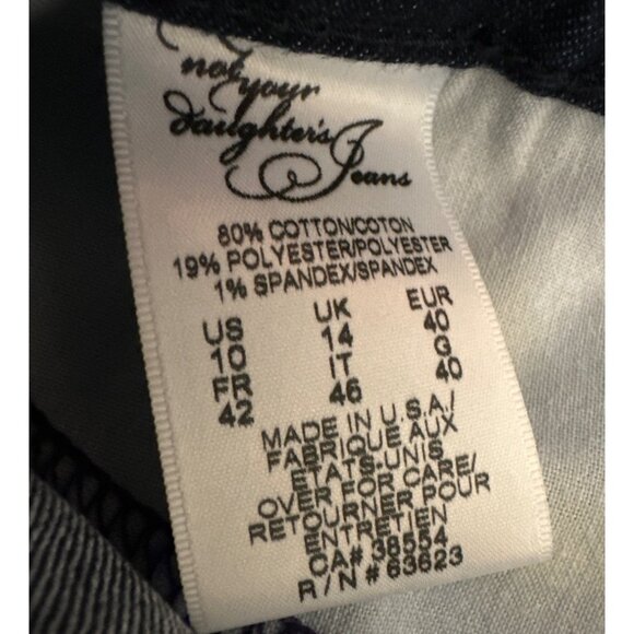 NYDJ Not Your Daughters Size 10 High Rise Jeans Straight Leg Cuff Hem - Picture 5 of 8